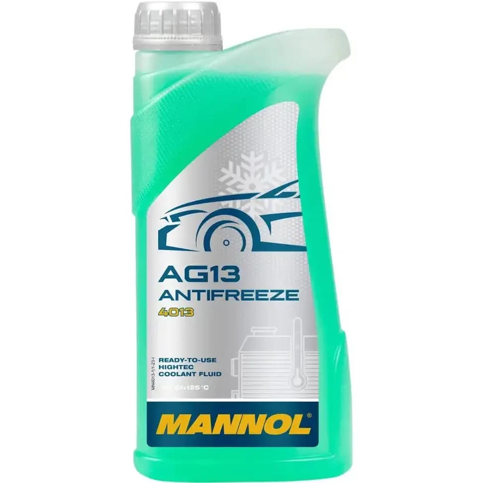 کولانت و ضدیخ سبز مانول AG13 حجم 1 لیتر (Ready to Use) | MANNOL 4013